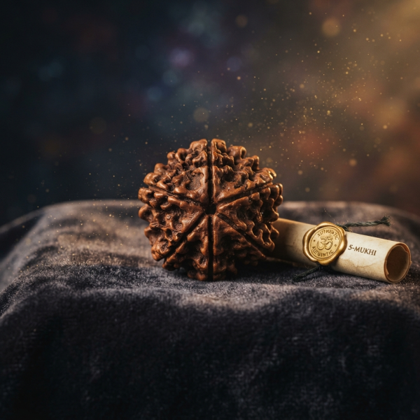 Panchmukhi Rudraksha Bead (Single, Certified)